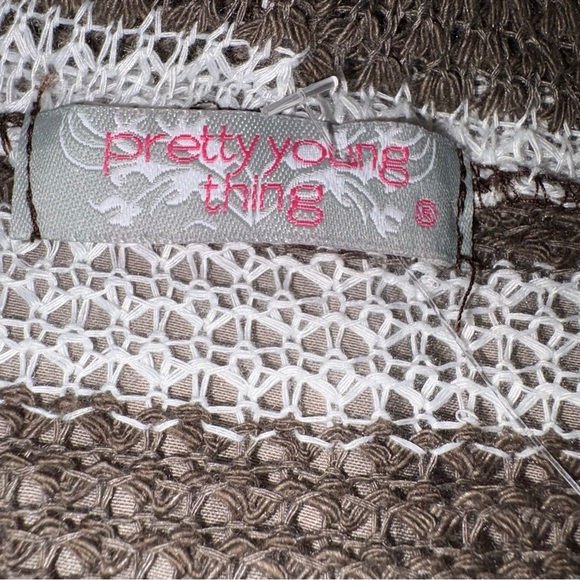 Brown and White Striped Turtleneck Sweater, NWOT - Picture 2 of 3